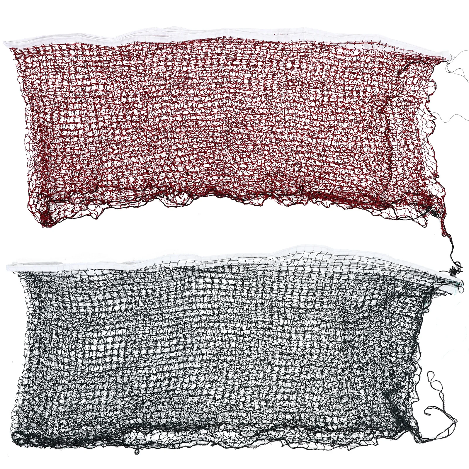 2 قطعة شبكة كرة الريشة المحمولة قابلة للطي سهلة الإعداد ألياف البولي بروبيلين المتينة للاستخدام الداخلي والخارجي شبكة كرة الريشة الرياضية المتعددة