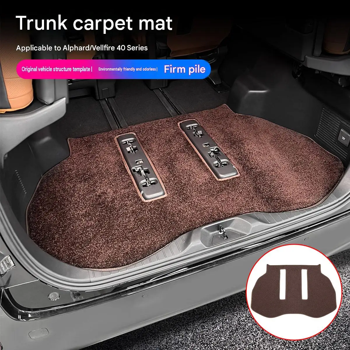 Car Trunk Cargo Mat for Toyota Alphard Vellfire 40 Series Imitation Cashmere Rear Luggage Floor Liner Interior Accessory