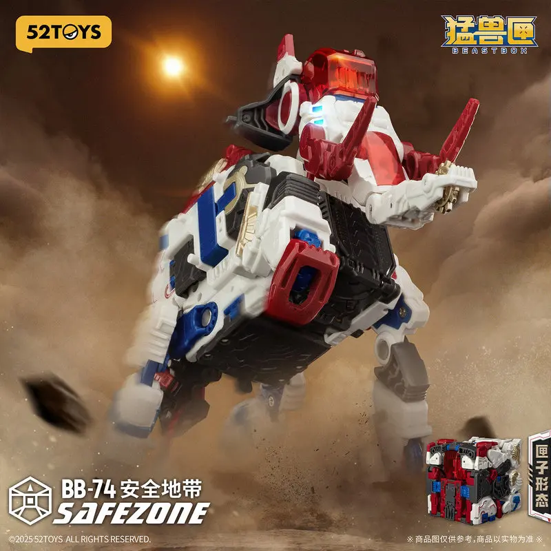 52TOYS Beastbox Safe Zone Series Mammoth 2.0 Modelo de Mecha Transformável e Montável, Figura de Ação Colecionável para Colecionadores e Crianças