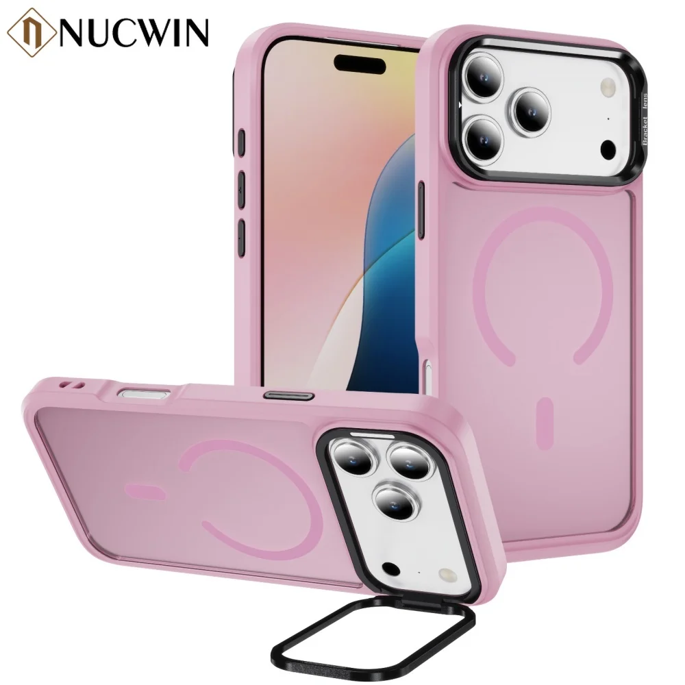 

Luxury Magnetic Bracket Phone Case For iPhone 17 Pro Max 16 15 14 13 Pro Max 17 Air Plus 11 Camera Stand Shockproof Cover