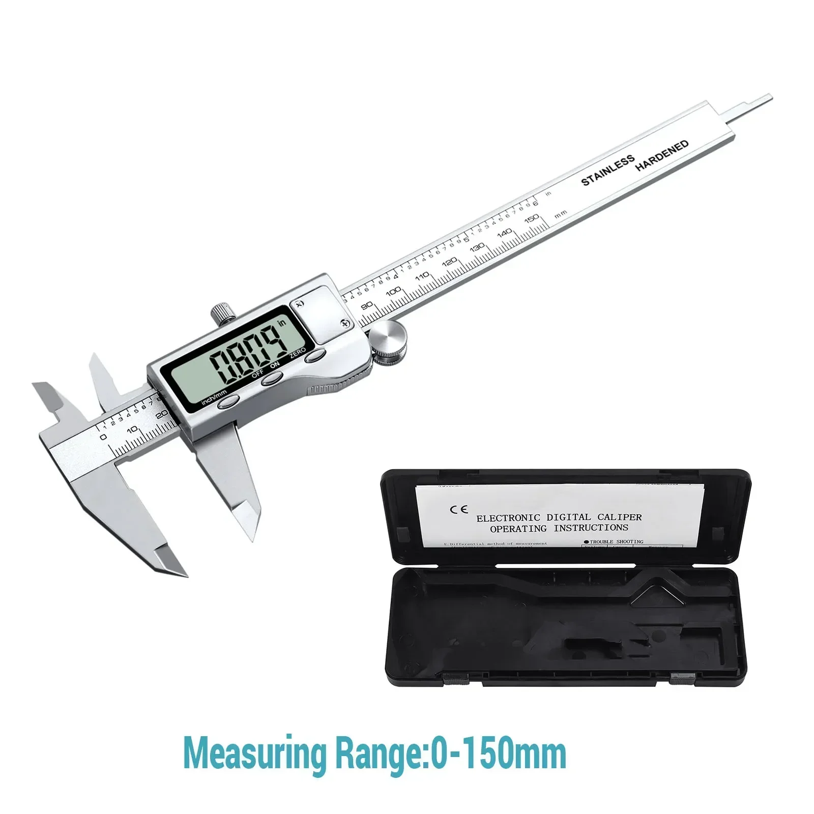 

Stainless Steel Electronic Digital Vernier Caliper 0-150mm Digital Micrometer Measuring Instrument Precision Measuring Tools