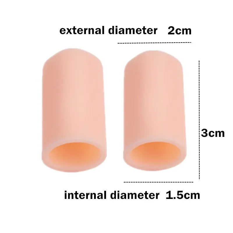 2Pcs Silicone Finger Toe Protector Chicken Eye Toe Cover Thumb Overlap Pain Relief Sleeve Cover Toe Separators Foot Care Tools