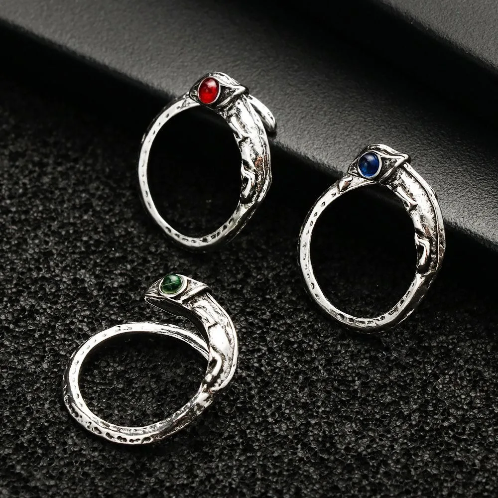 Adjustable Retro Gifts Lizard Chameleon Ring Personality Ring Jewelry