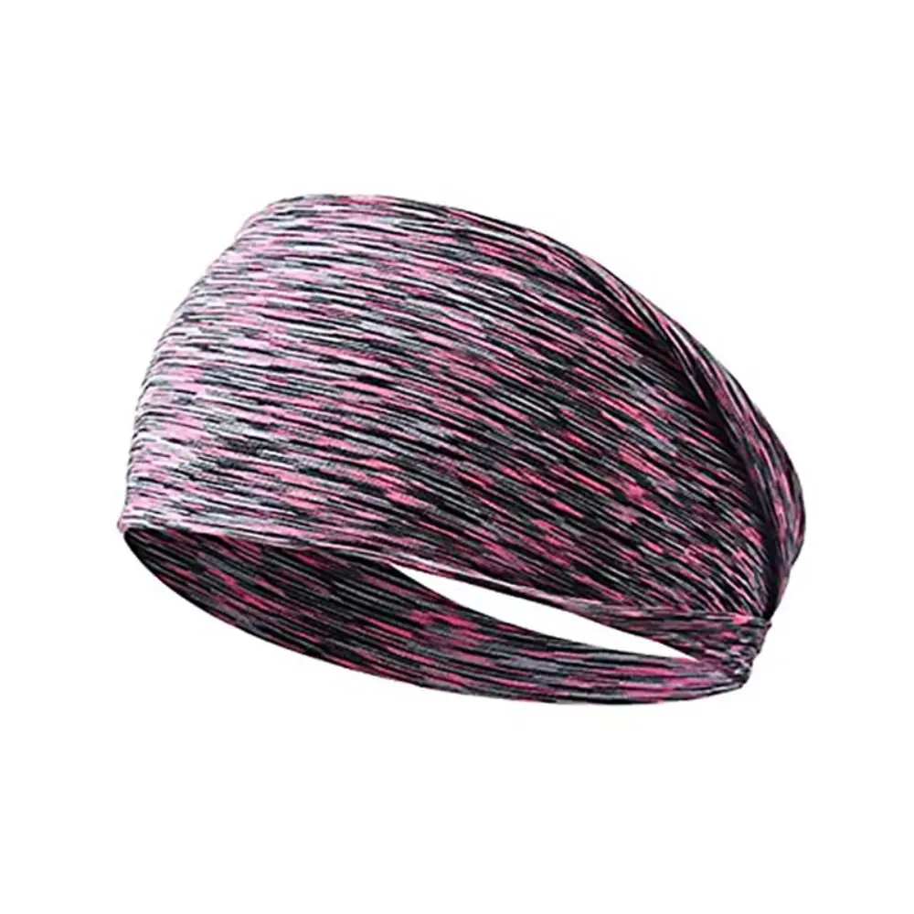 Men Women Sports Headband Color Cycling Jog Tennis Elastic Hair Bandage Absorbent Sweat Running Fitness Sweatband