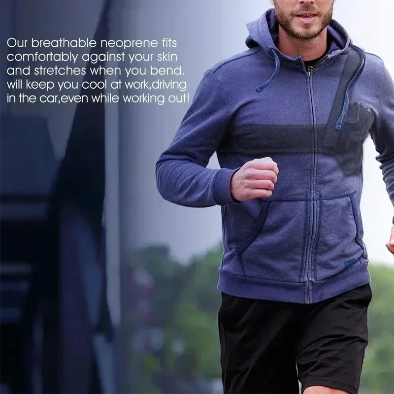 クロスボディ脇の下に隠された伸縮性のあるスポーツウエストストラップ、戦術的な隠蔽クイックプルガンホルスター