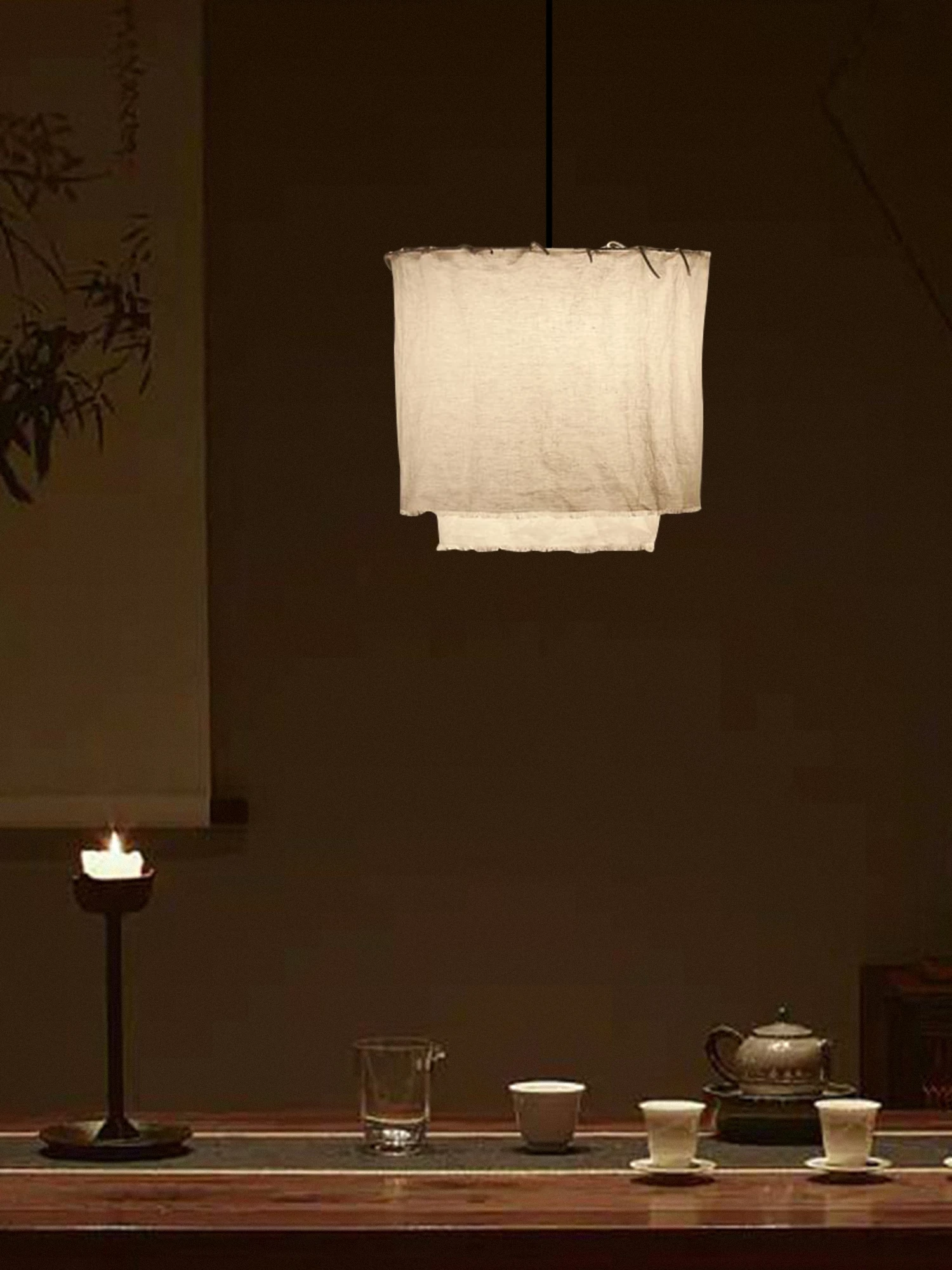 ثريا مطعم على طراز القرون الوسطى الفرنسية طراز وابي سابي مصمم غرفة الشاي بار الإقامة المنزلية فندق غرفة خاصة قماش راقي La