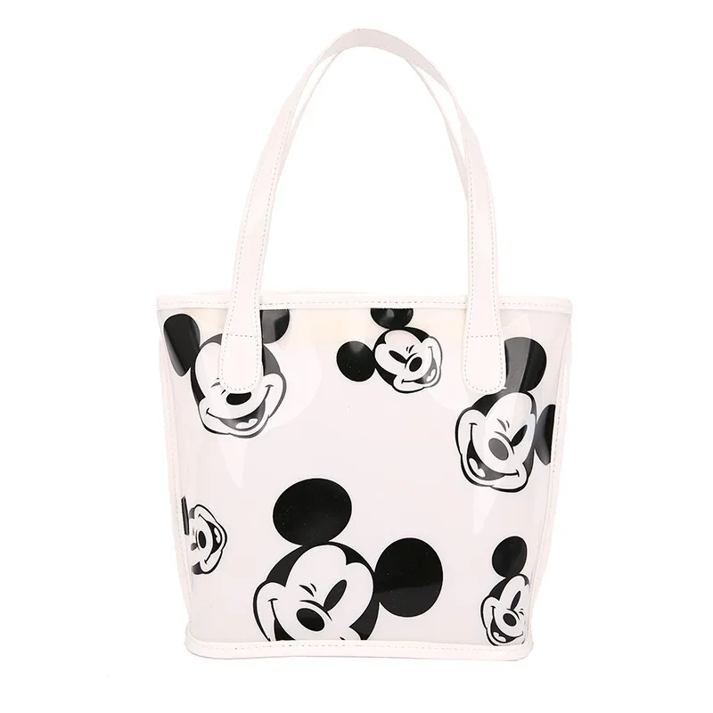 Disney Mickey shoulder bag spring and summer shoulder bag Minnie handbag female transparent mobile phone cosmetic bag cute