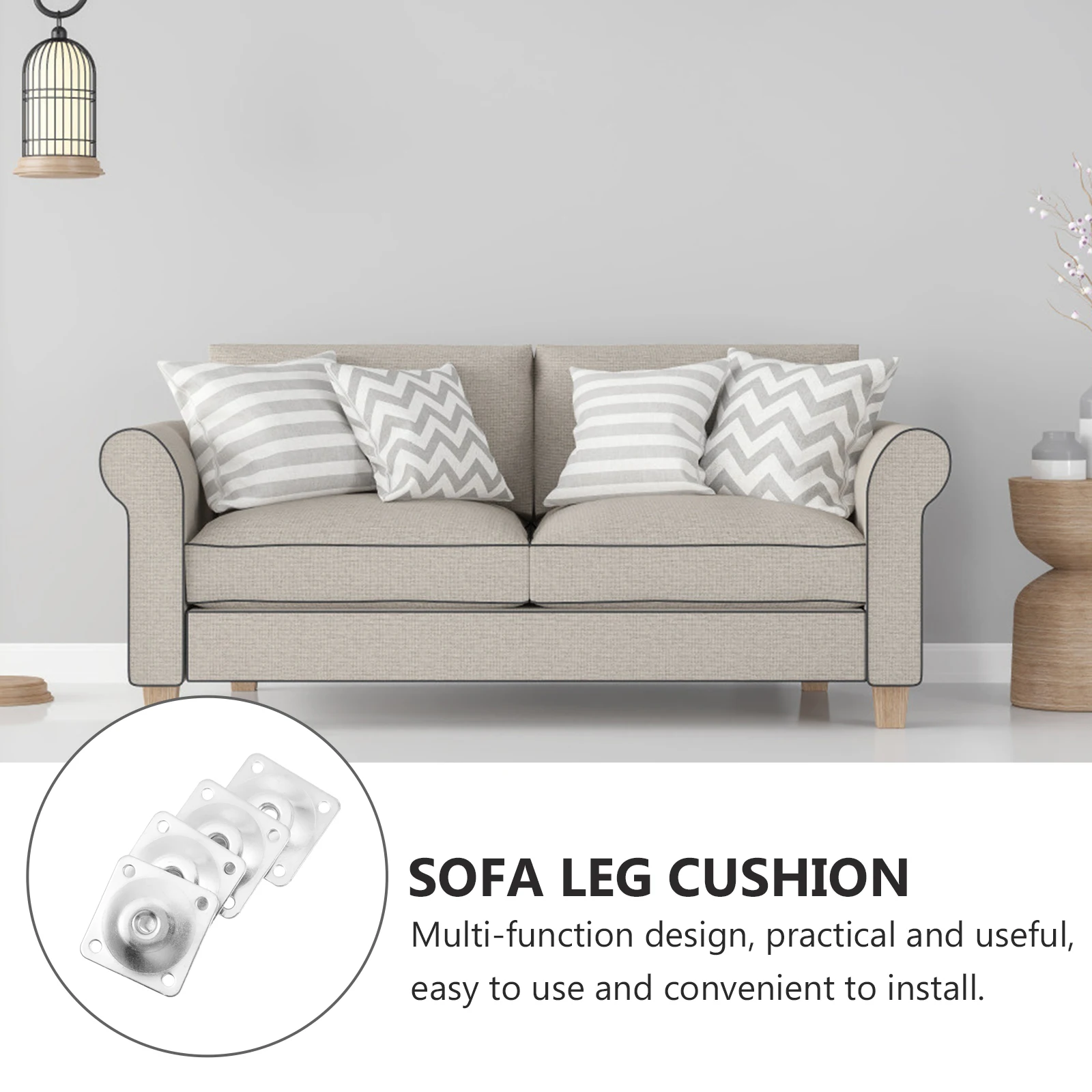 

Iron Sofa Foot Pads Durable Protective Covers Bed Table Leg Caps Furniture Accessories Sturdy Anti Scratch Corrosion Resistant
