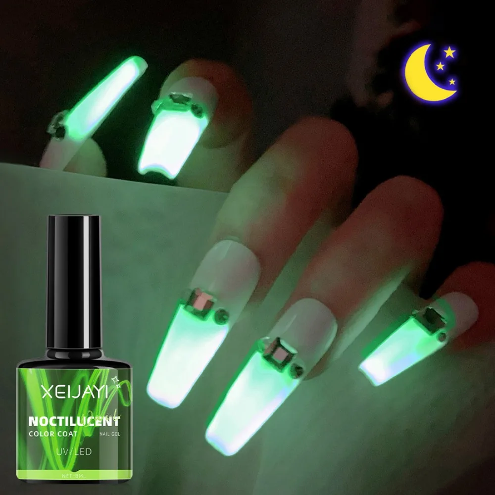 XEIJAYI Fluorescent Gel Glow-in-the-dark Reflective Gel for Nail Extension Glue Carving Adhesive Uv Construction for Nail Art