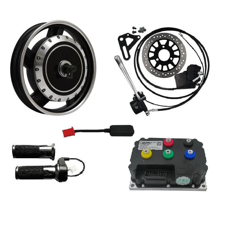 

QS273 8000W 72V V3 16inch Electric Motorcycle Motor Conversion Kits with Fardriver Controller ND72850