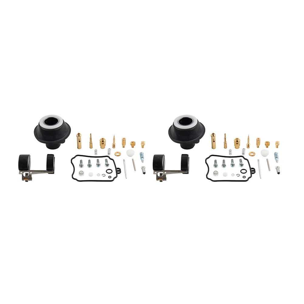 2Sets Motorbike Carburetor Repair Kit Carb Rebuild 18-5171 For Yamaha V Star 650 XVS650 1998-2016 Rubber+Metal