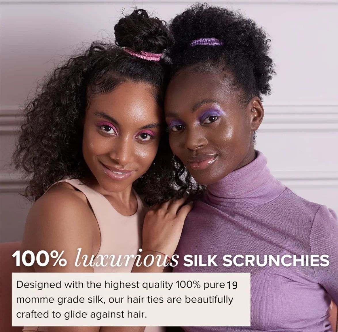 Luxurious 100% Natural Silk Solid Color Hair Ties High Quality Hair Scrunchies Women Big Hairbands Hair Accessories