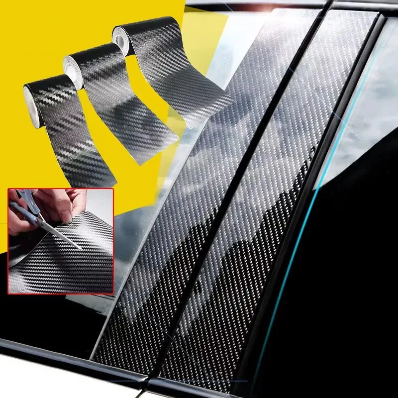 1/2pcs Carbon Fiber Automotive Adhesive Tape Roll Matte Black Protective Car Film Self-Adhesive Film Car Film Accessories