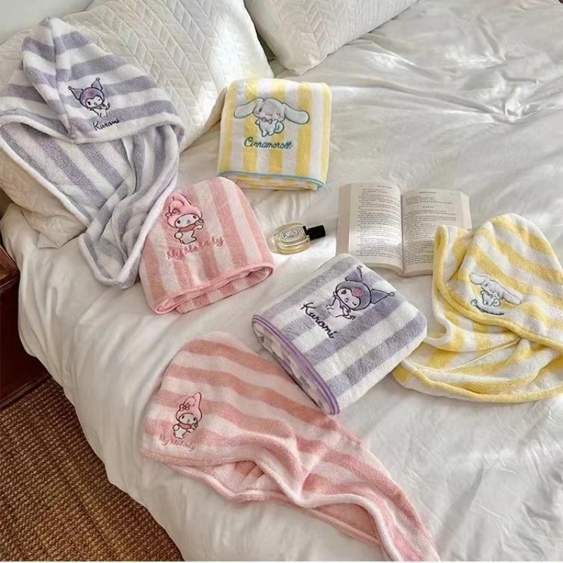 Sanrio Kulomi's new bath towel coral fleece pure cotton absorbent bath large towel face wash cartoon dry hair towel