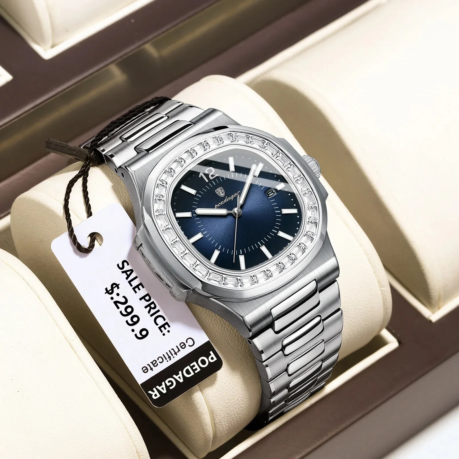 

Fashion Quartz Wristwatches New Designer Man Date Full Diamond Clock Men Luxury Watch Automatic Watches Mens Relojes Hombre 2026