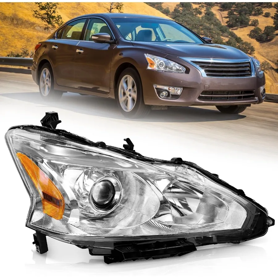 

Headlights Assembly for 1315 Nissan Altima Sedan Headlight Replacement for 1315 Nissan Altima 4Door Headlamp with Chrome Housin
