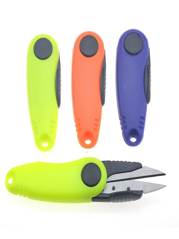 Fishing Quick Knot Tool Kit Shrimp Shape Fold Scissors Fishing Line Cutter Clipper Nipper Hook Sharpener Fishing Tackle