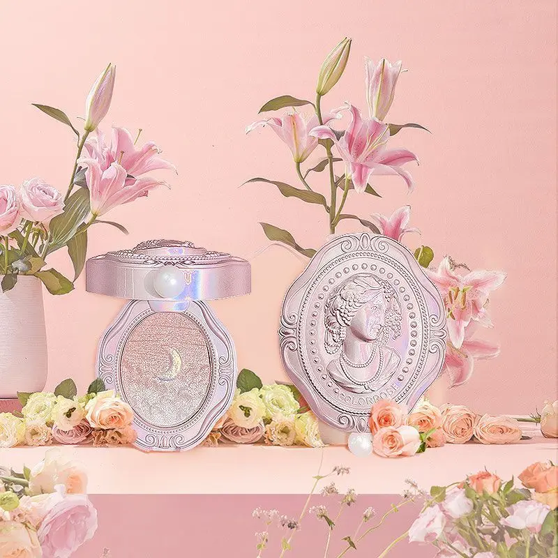 Colorrose Embossed Blush Nude Natural Blusher Long Lasting Gradient Colour Highlighter Palette Hurtownia produktów do makijażu