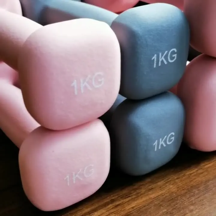 

E-co Friendly Yoga Square Shape Weights 2kg Pvc Neoprene Dumbbell Set for Women Kid 1kg 2kg