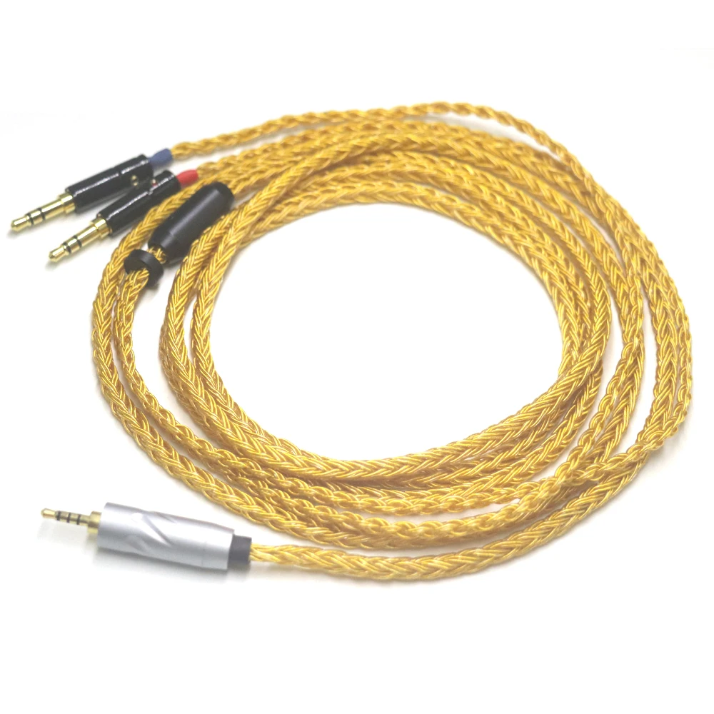 16 Core OCC 24k Gold Plated Earphone Cable For 3.5 Hifiman Ananda sundara HE1000se HE6se he400 Z7M2 Headphone