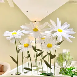 3Pcs Large Artificial Flowers Daisy Wedding Decor Props Wedding Road Lead Flower Stage Layout Window Display Wed Backdrop Decor