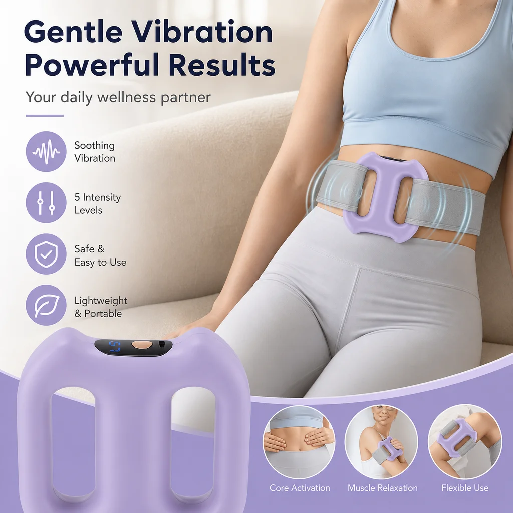 Electric Fascia Massage Ring with Vibration, Full Body Muscle Massage Device for Back Leg Arm, Rechargeable Portable Deep Massag