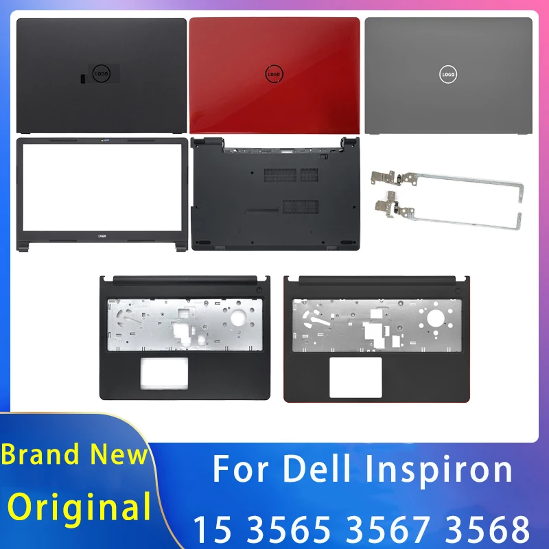 New For Dell Inspiron 15 3565 3567 3568;Replacemen Laptop Accessories Lcd Back Cover/Front Bezel/Bottom/Hinges With LOGO