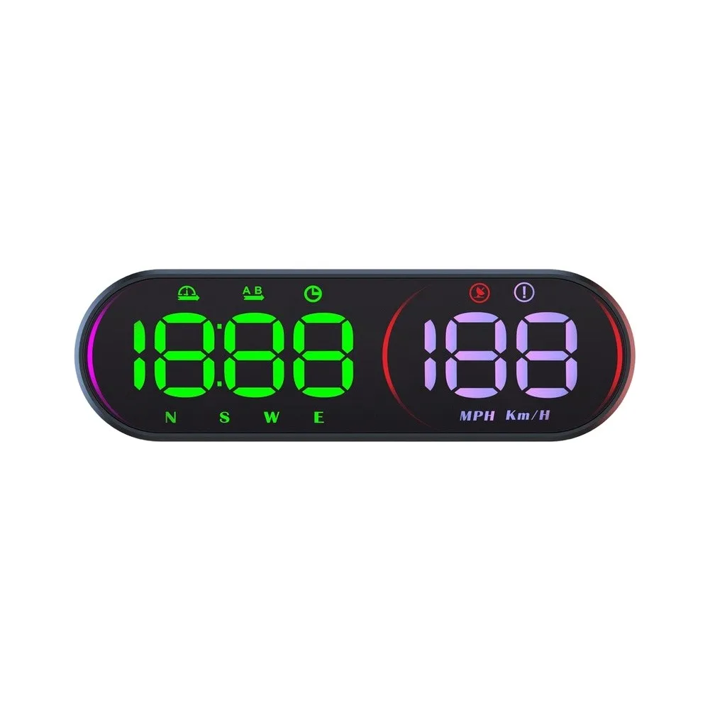 Car HUD Speed/Times/Compass Display Alarm Function: Overspeed Alarm: With Three-stage Overspeed Alarm Function Prompt