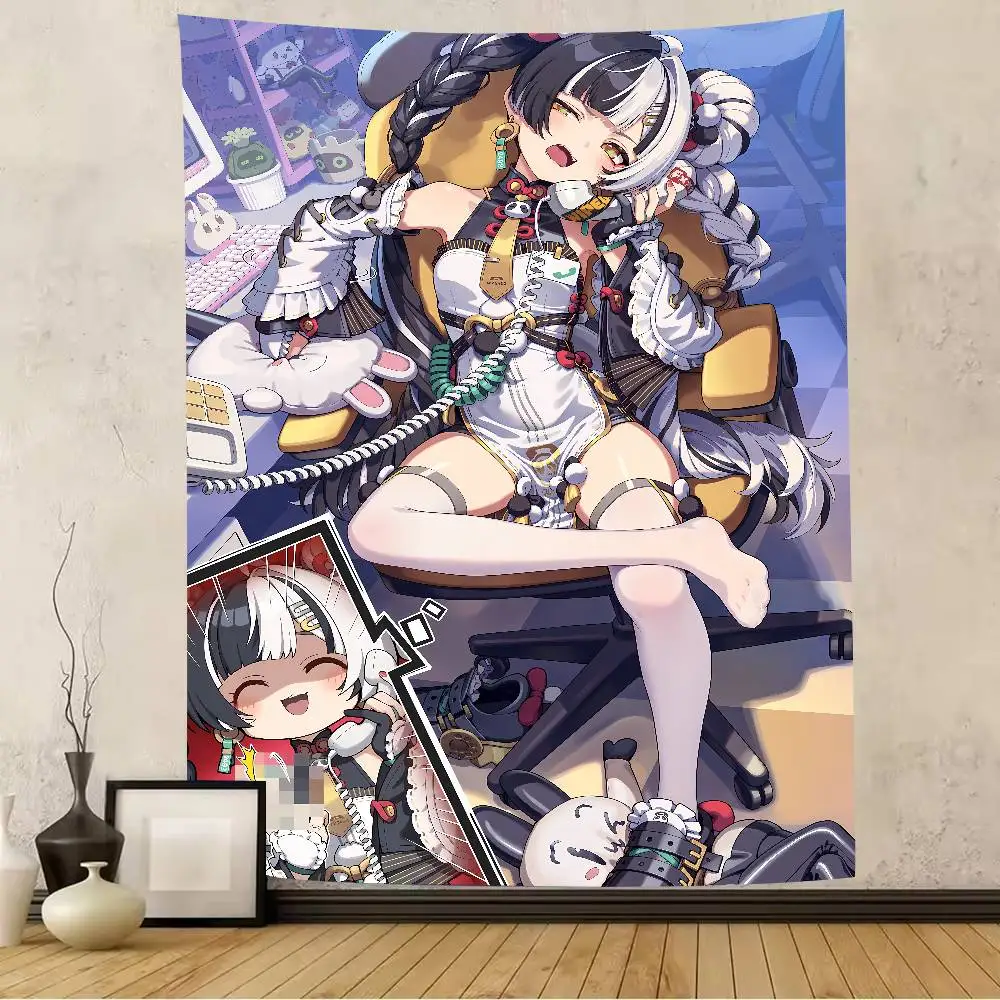 Popular Zenless Zone Zero Gaming Pretty Hot Dialyn Anime Wall Tapestry Wall Tapestries Home Decor for Living Room Bedroom Dorm