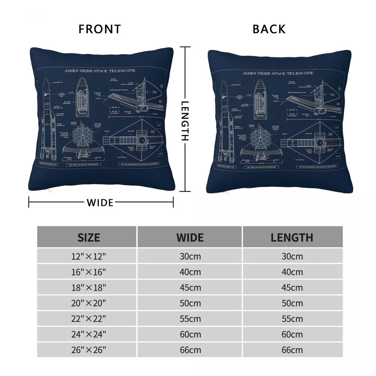 James Webb Space Telescope Square Pillowcase Polyester Linen Velvet Printed Decorative Pillow Case Sofa Seater Cushion Cover 18