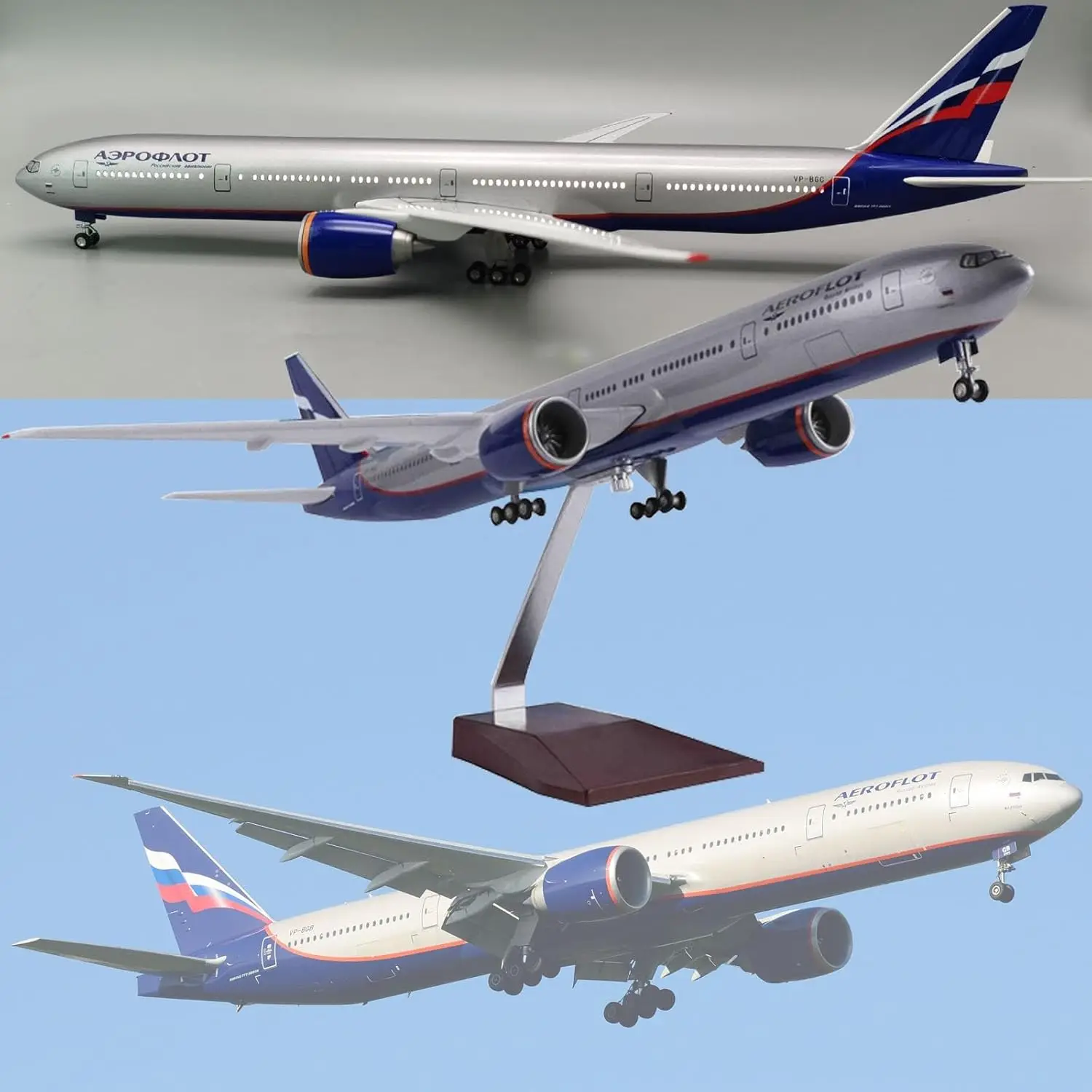 

1:157 Scale Model Airplane Russia B777 Aircraft Plane Model Jet Plane Collectibles Resin with Wheels Diecast for Collection