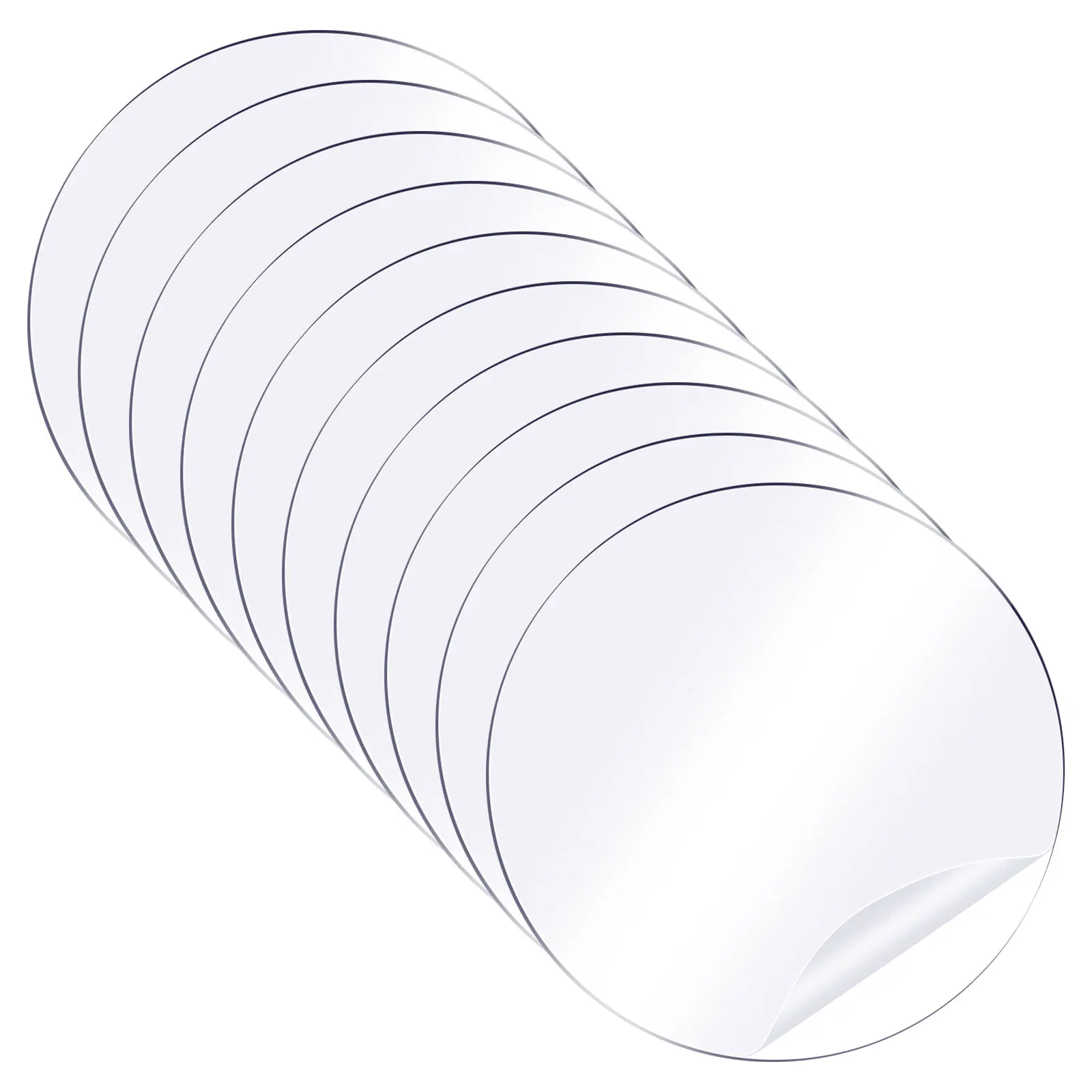 10-50Pcs Double-Sided Adhesive Circle Tape No Trace Acrylic Round Sticker for Festival Decoration Clear 1.97