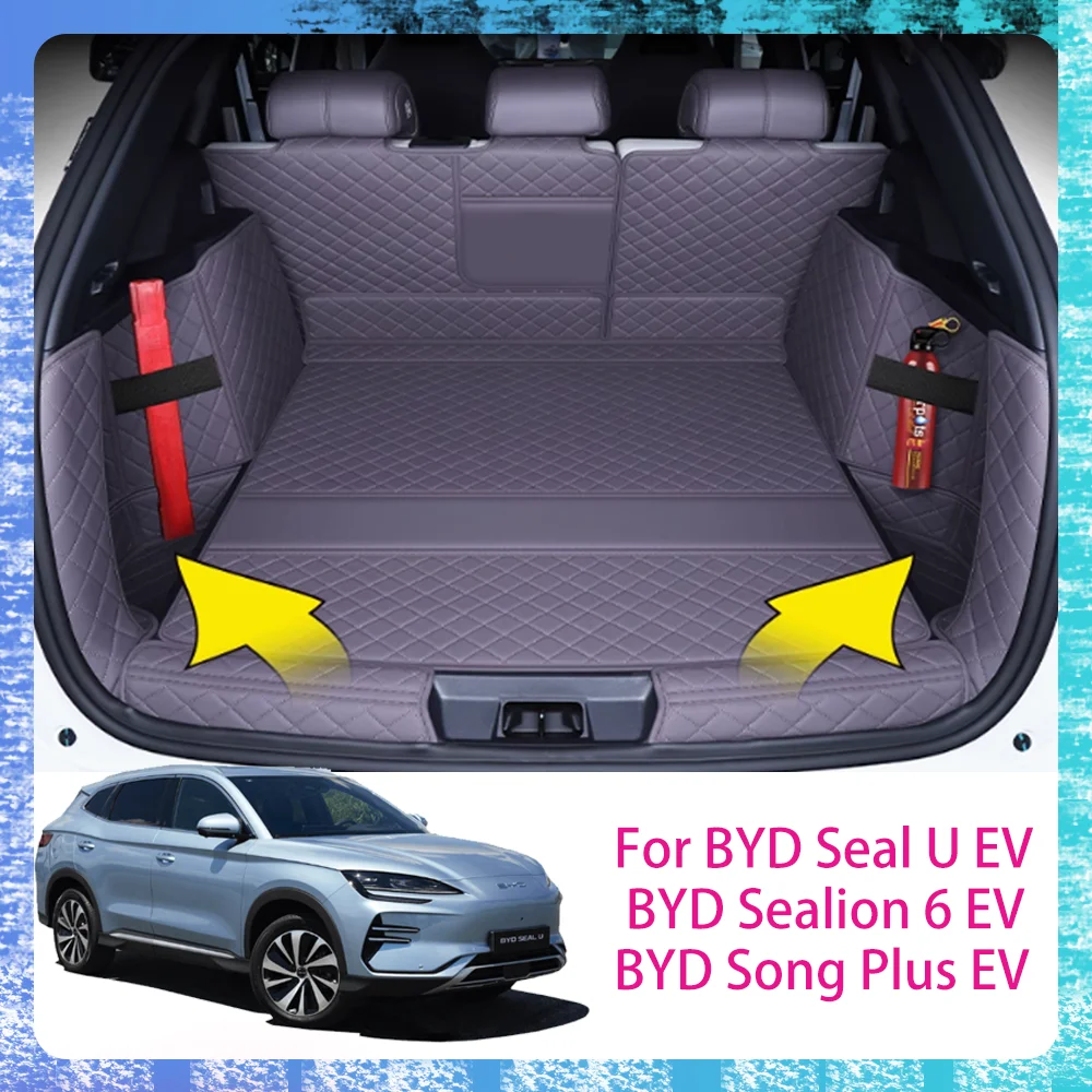 

For BYD Seal U Sealion 6 Song Plus EV 2021~2025 2024 Car Boot Covers Scratch Prevention Trunk Mat Tray Protector Accessories