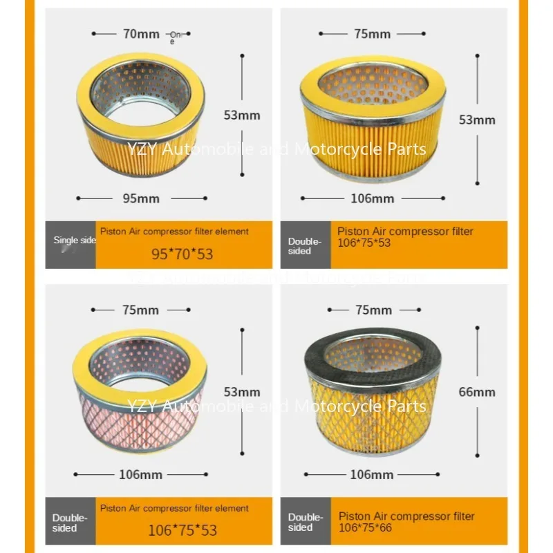 

Piston Type Air Compressor Air Filter Element Filter Air Pump Filter Accessories