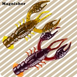Magnisher 6pcs/bag Soft Baits Shrimp Flavor Silicon Fishing Lures 6cm 3.5g Floating Prawn Soft Lure Bass Trout Bait for Fishing