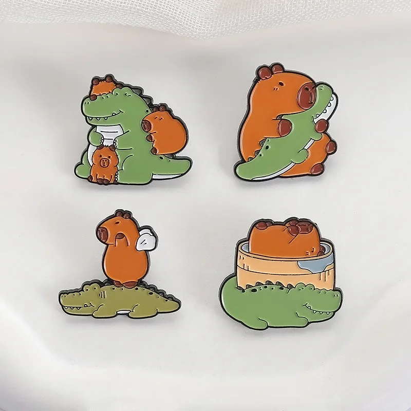 Conjuntos de broches de animales bonitos, insignias de Metal con letras de perezoso, gato de dibujos animados, Rana, búho, ropa, bolsos de solapa, alfileres, joyería de moda, regalos para amigos