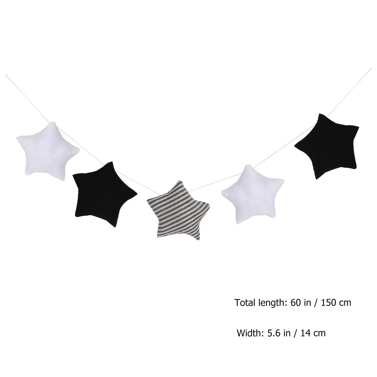 Estrela pendurada para berço, ornamentos pretos, material durável, quarto de bebê, pingente pendurado, brinquedos, coordenação, presentes