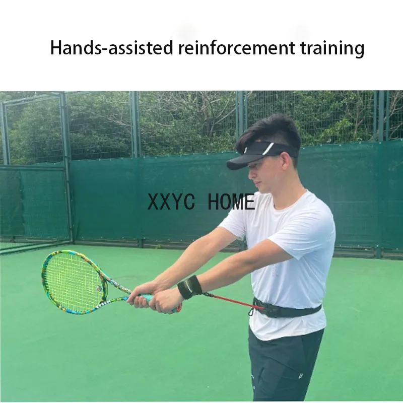 Tennis Powerstrap Trainer Forehand Backhand Resistance Strength Elastic Band Auxiliary Explosive Correction Action Swing Serve