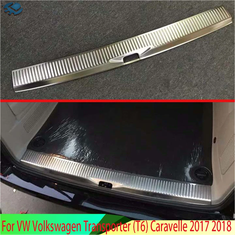 

For VW Volkswagen Transporter (T6) Caravelle 2017-2022 Stainless Steel Rear Trunk Scuff Plate Door Sill Cover Molding Garnish