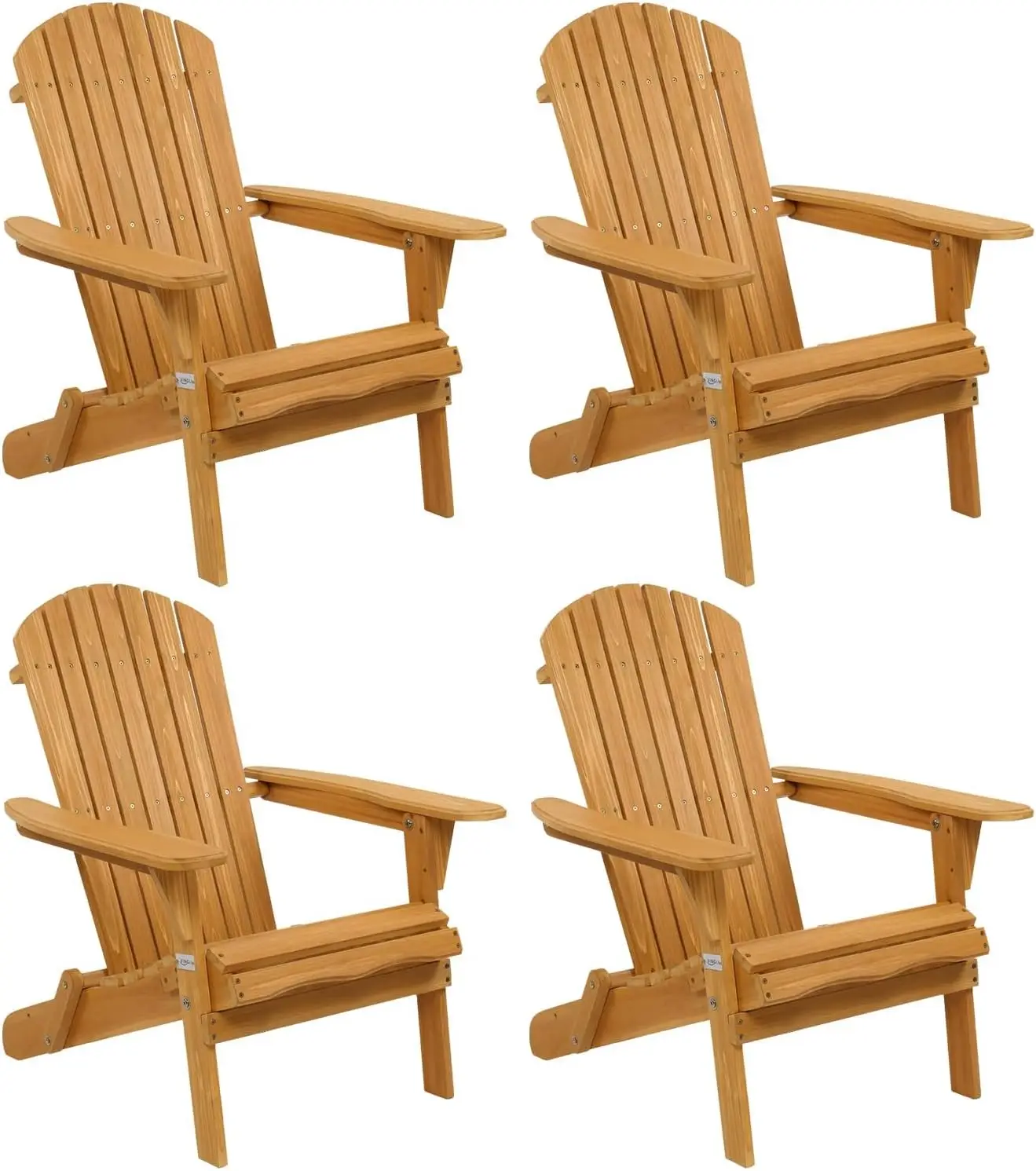 Folding Adirondack Chairs Set of 4 Clearance Weather Resistant/Lawn Cheap Fire Pit Highwood Lounge Chairs-Patio Furniture Sets f