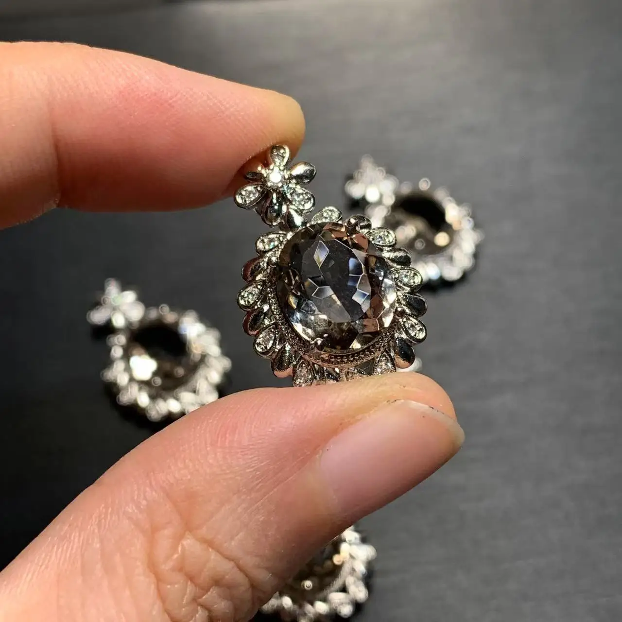 OVAL Natural Smoky Quartz Pendant Necklace Fine Jewelry Handmade Stones Wholesale Healing Energy Gift Lucky Jewelry view 6