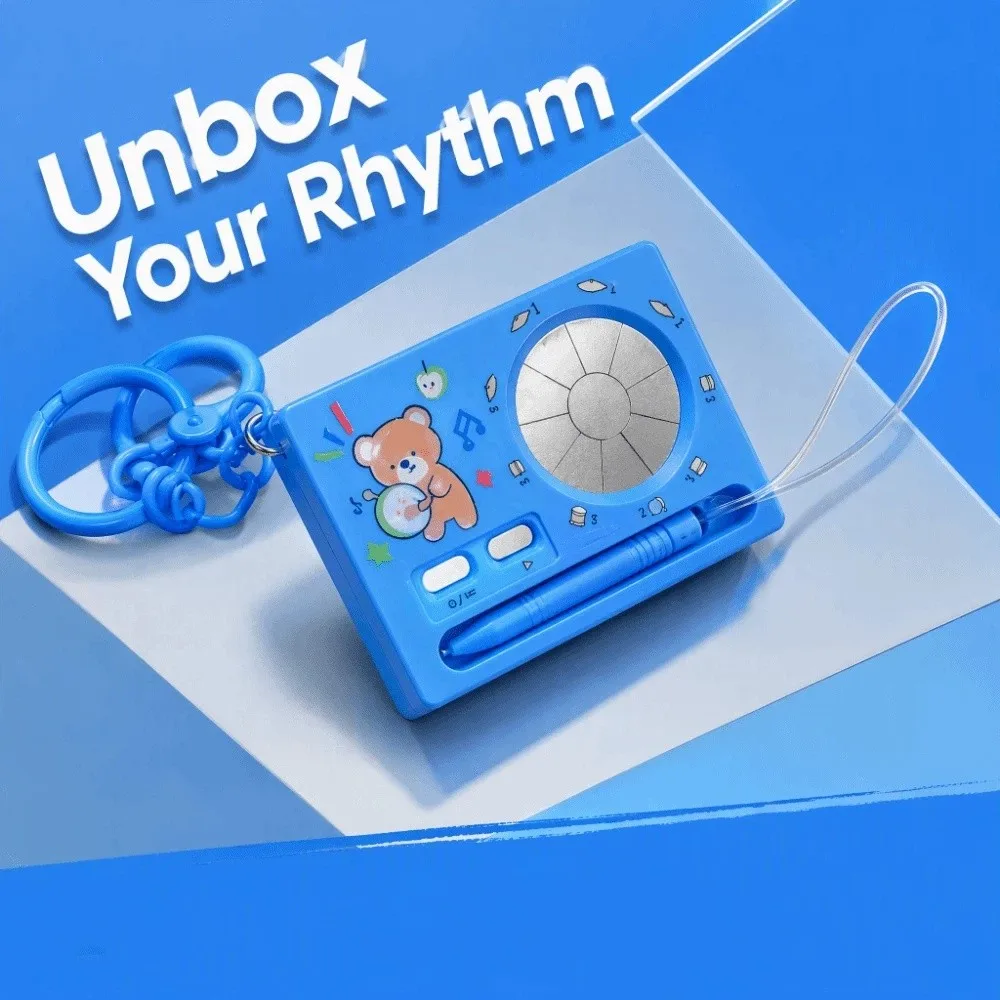 Compact Portable Size Music Instrument Keychain Lightweight Smooth Sturdy Plastic Electronic Piano Keychain