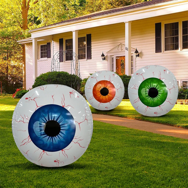 Halloween Inflatables Eyeball Decorations Bloodshot Eyeballs Indoor Outdoor And Garden 4D Inflatable Eyeball Halloween Decors