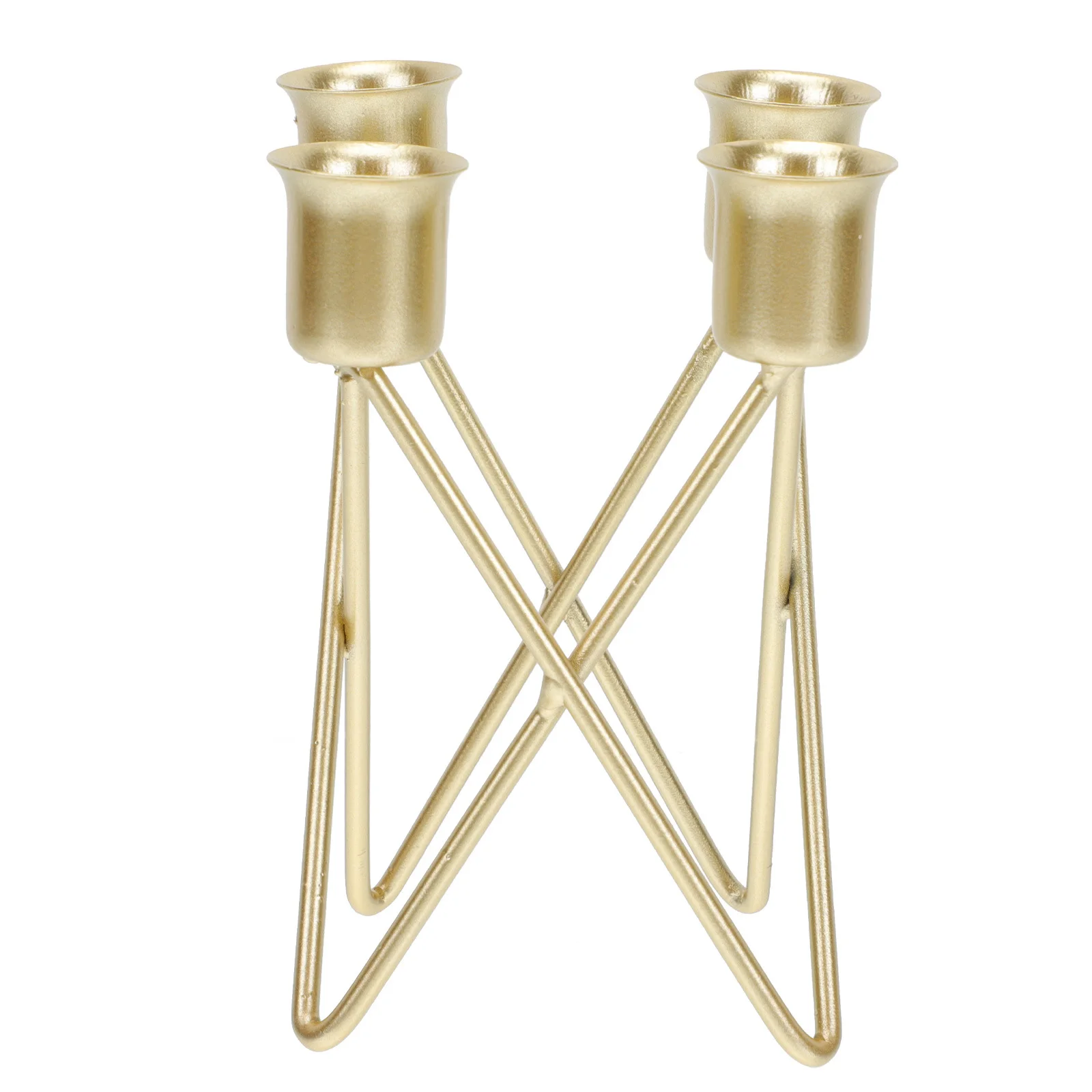 

1Pcs Iron Craft Candleholder Creative Multi-Cup Design Desktop Candlestick Decorative Table Ornament for Restaurant Home