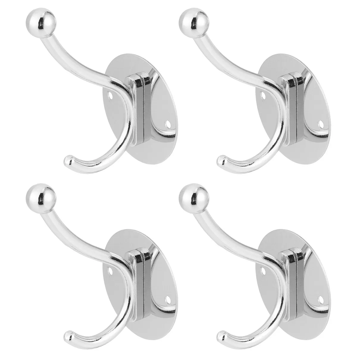 4 Pcs Kitchen Hooks Bathroom for Towels Wall Rack Hanging Coats Hat Hangers Holder Home view 6