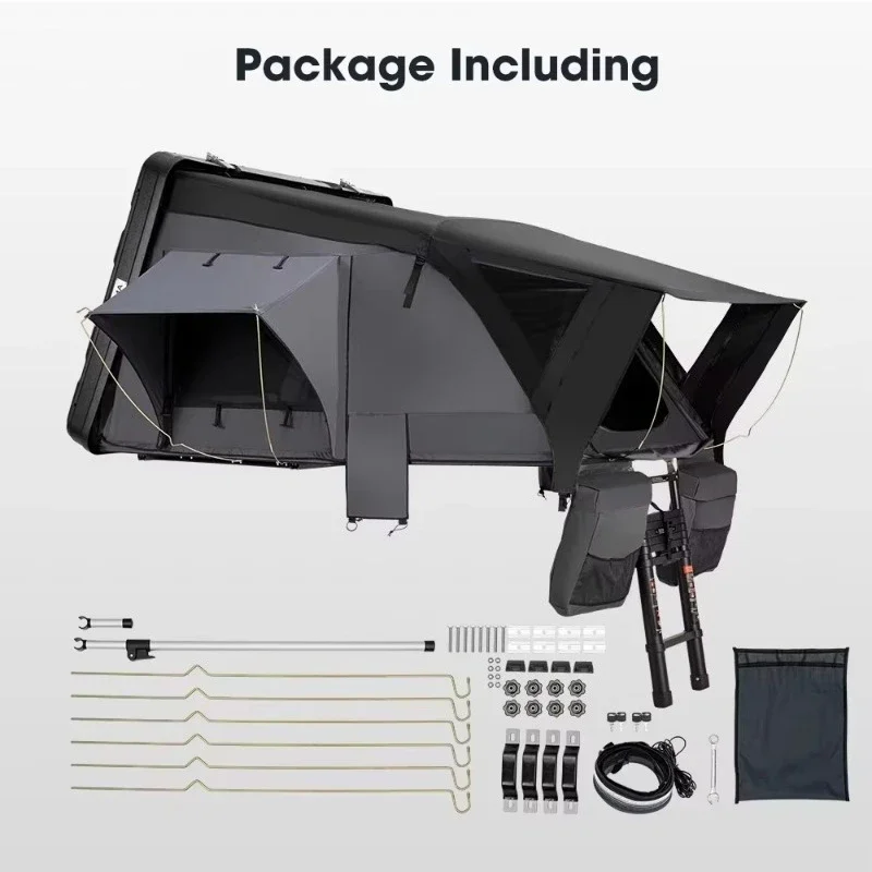 Travel Cat Four-season Double Layer Quick Setup Waterproof Side Open Clamshell ABS Hard Shell Rooftop Tent 3-4 Person 4x4