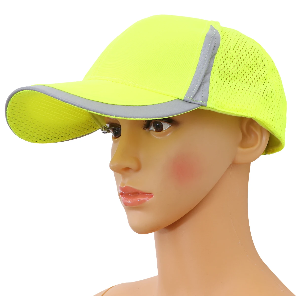 

1pc Baseball Cap Reflective Safety Hat Breathable Sun Protection Breathable Baseball Hat One Size Fits Most Outdoor Indoor Wear