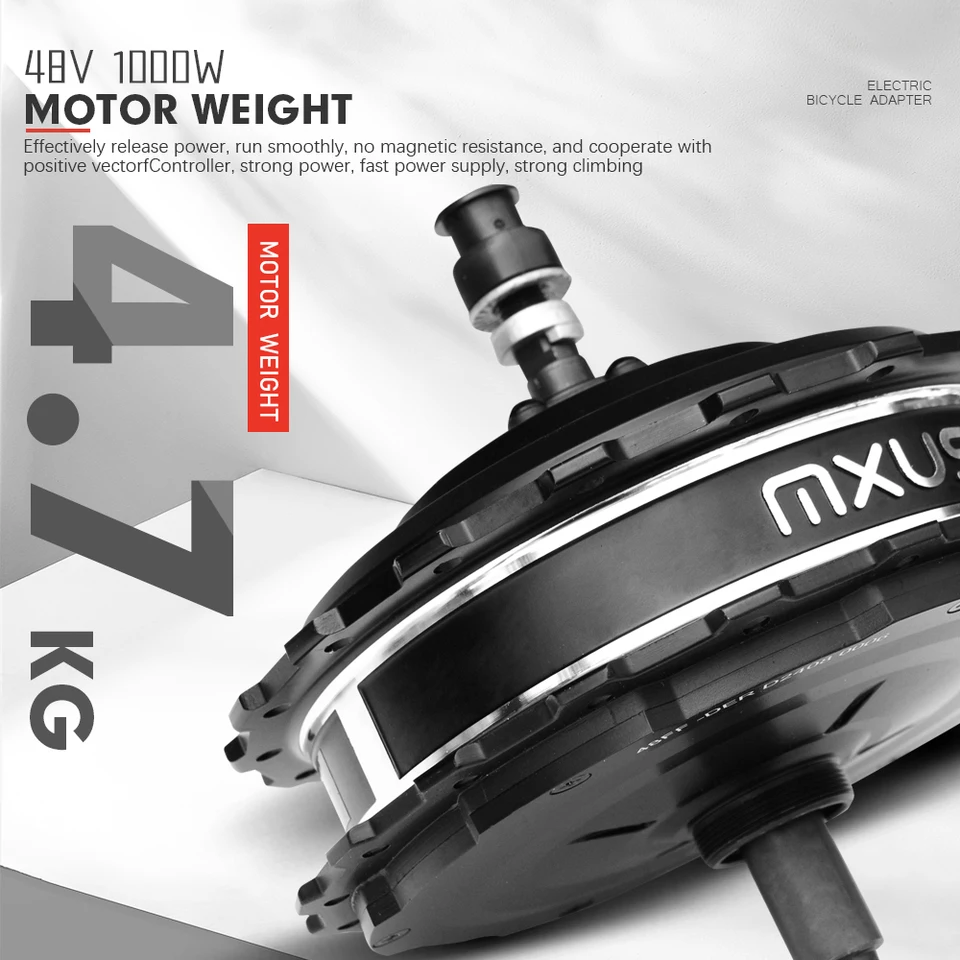 MXUS Brand Ebike Motor GDR-19 48V 1000W High Speed Brushless Gear