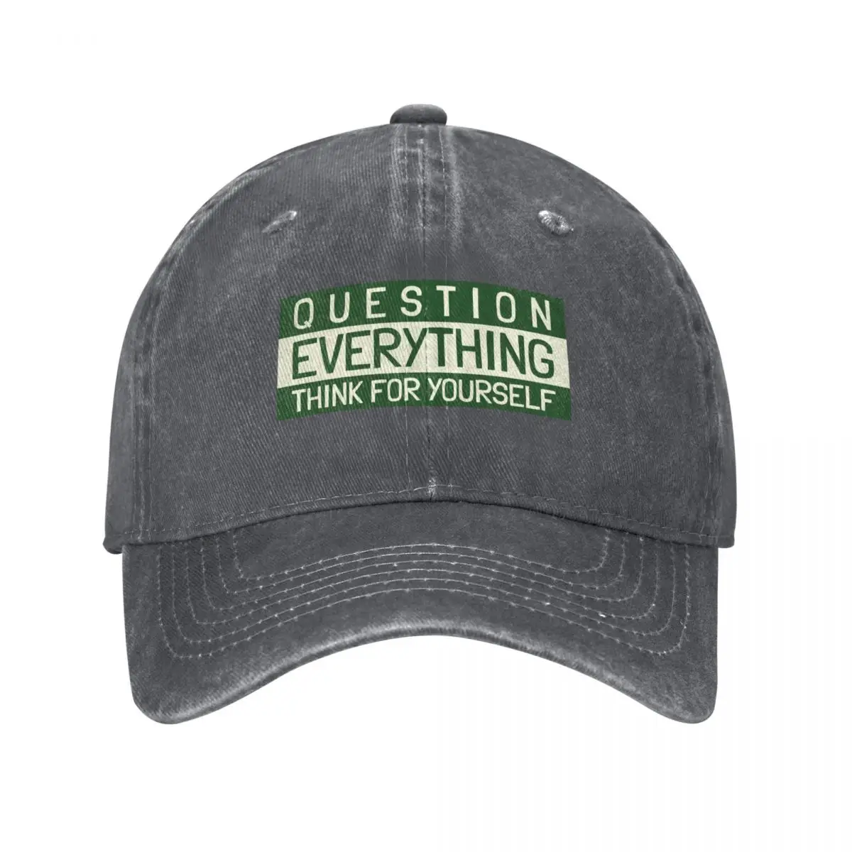 Question Everything - Think For Yourself Baseball Cap hard hat Vintage fishing hat Baseball Men Women's