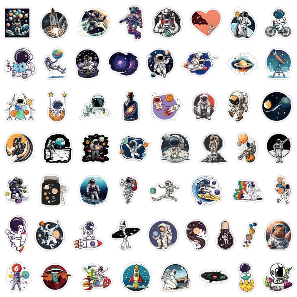 

50/110PCS New Cartoon Space Astronaut Graffiti Stickers DIY Laptop Phone Suitcase Guitar Skateboard Waterproof Sticker Decals